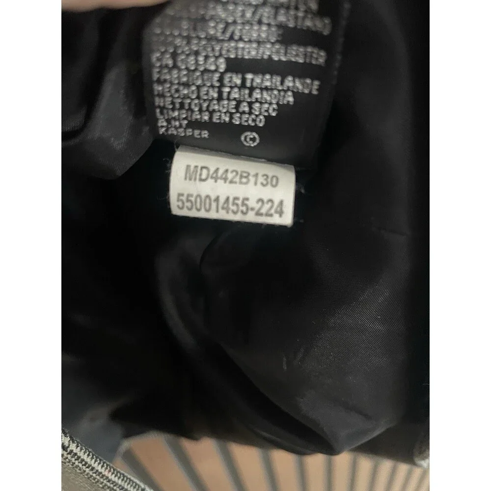 Classic Professional Gray Plaid Blazer One Button Tailored Career Jacket Size 14 - Picture 7 of 7